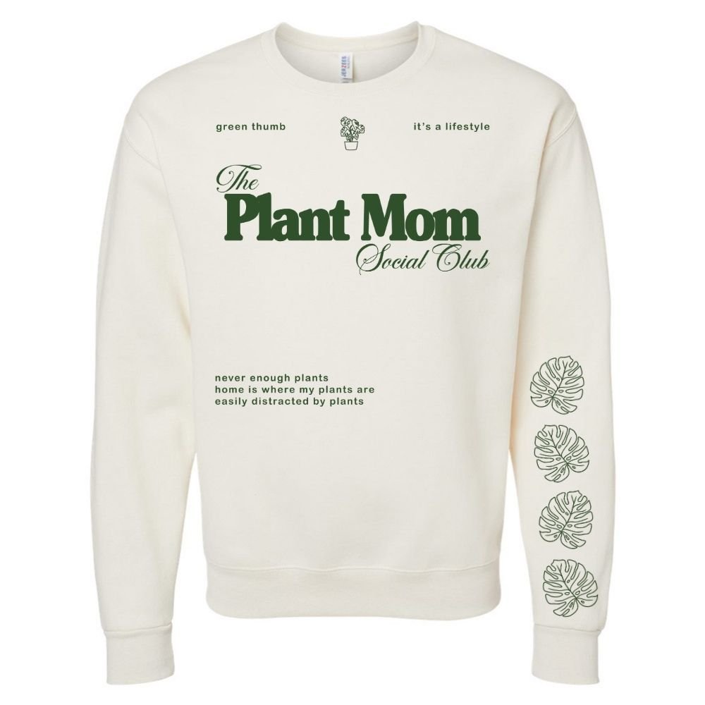 'Plant Mom Social Club' Crewneck Sweatshirt