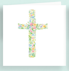 Floral Cross Enclosure Card