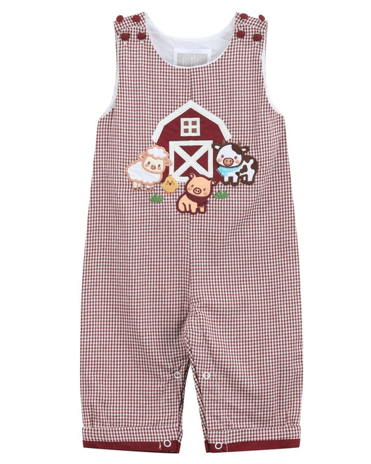 Red and Cream Gingham Farm Longall