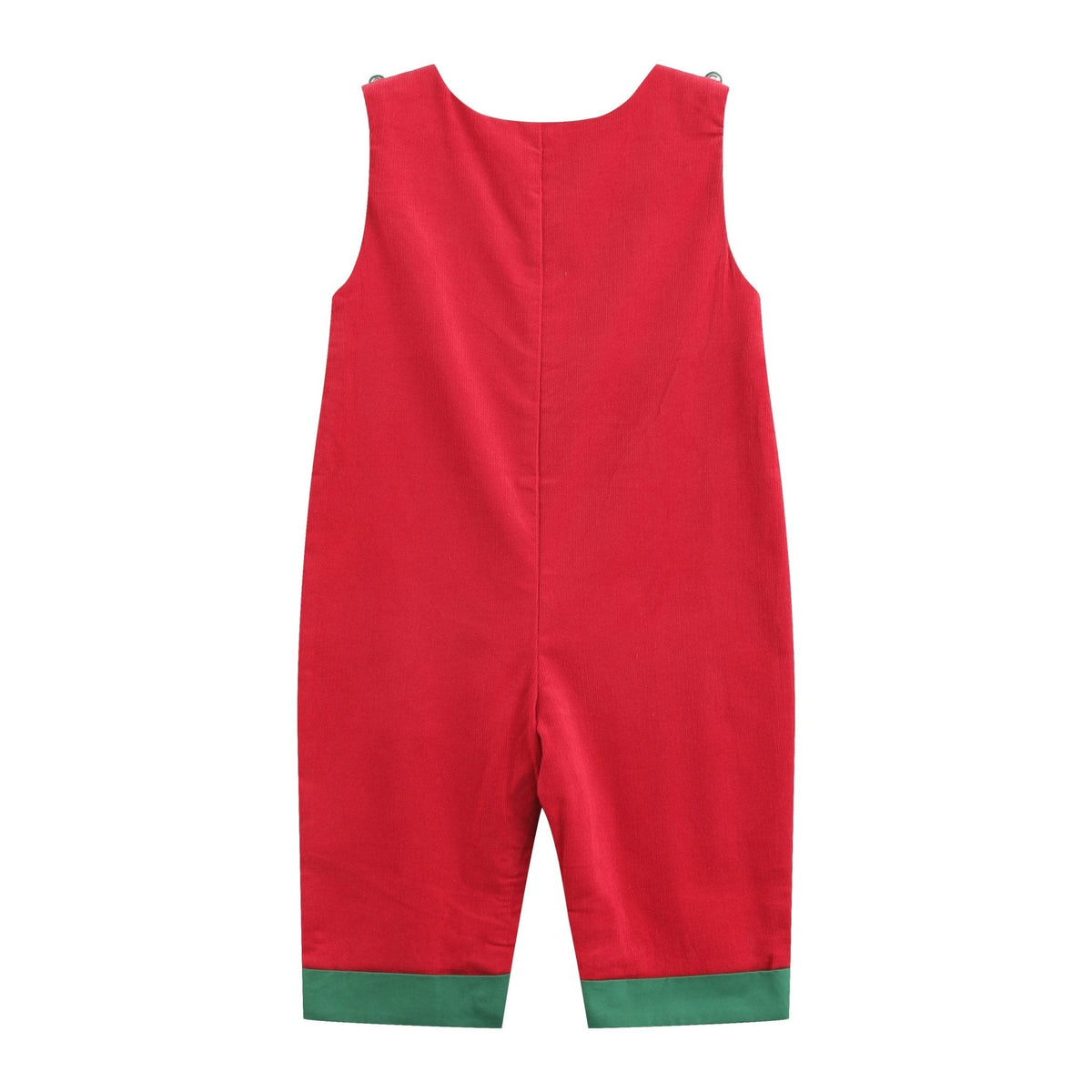 Red Corduroy Christmas Smocked Longall