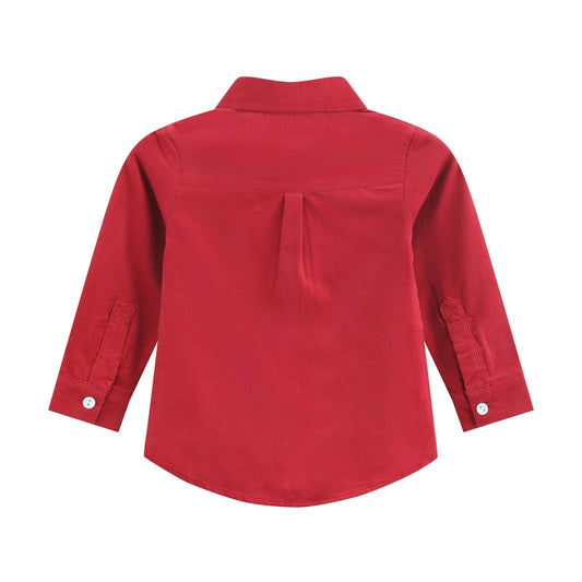 Red Corduroy Dress Shirt