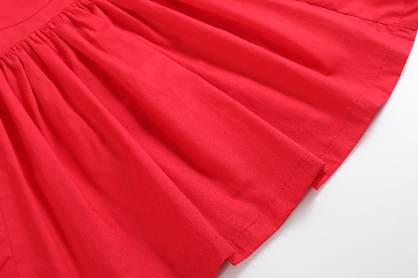 Red Ruffle Jumper Dress