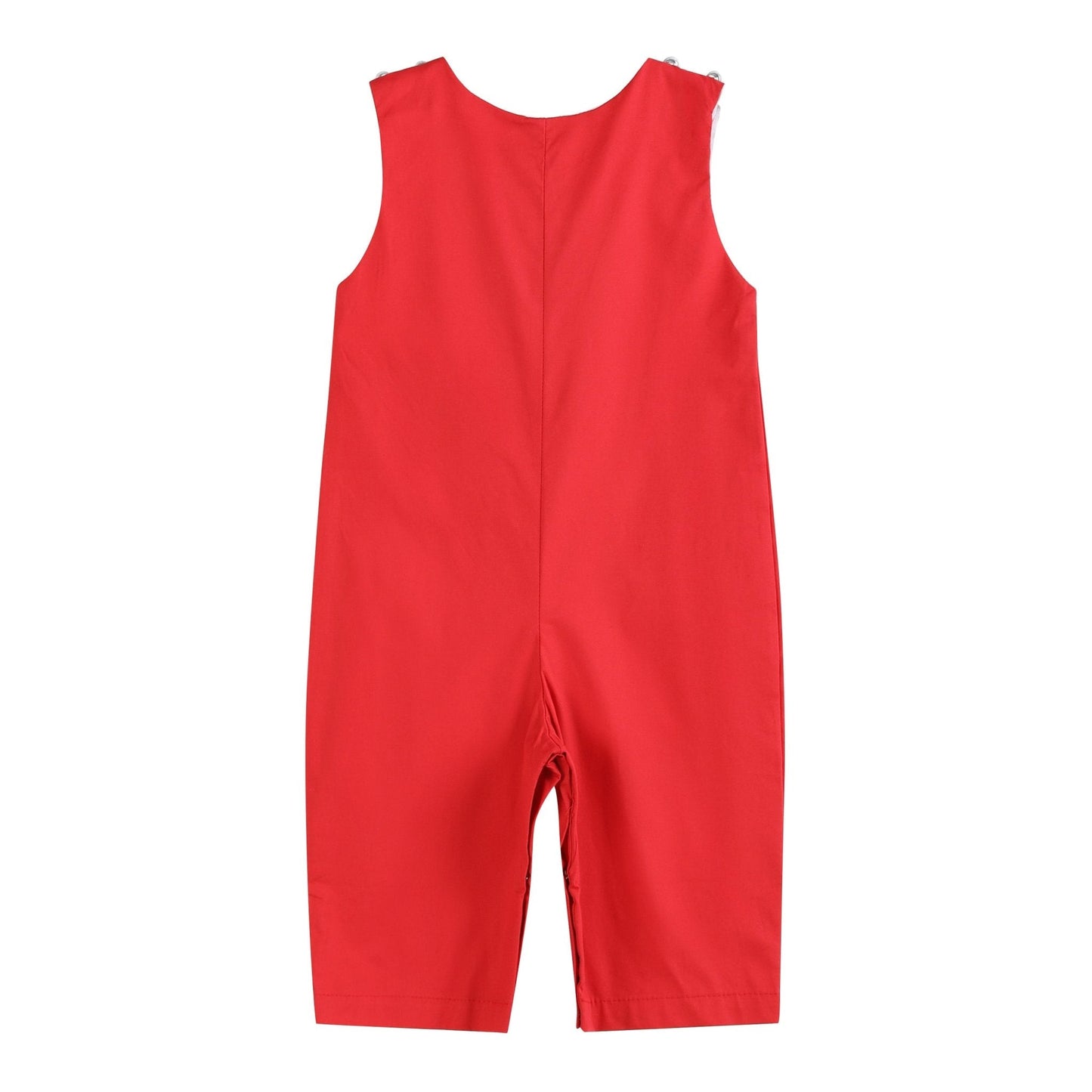Red Santa Smocked Overalls