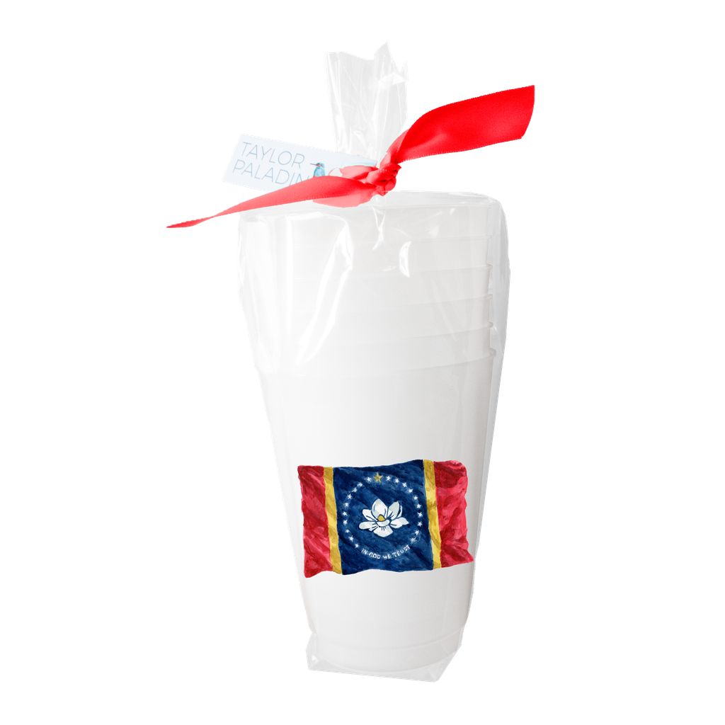 Mississippi Flag Frosted Cups