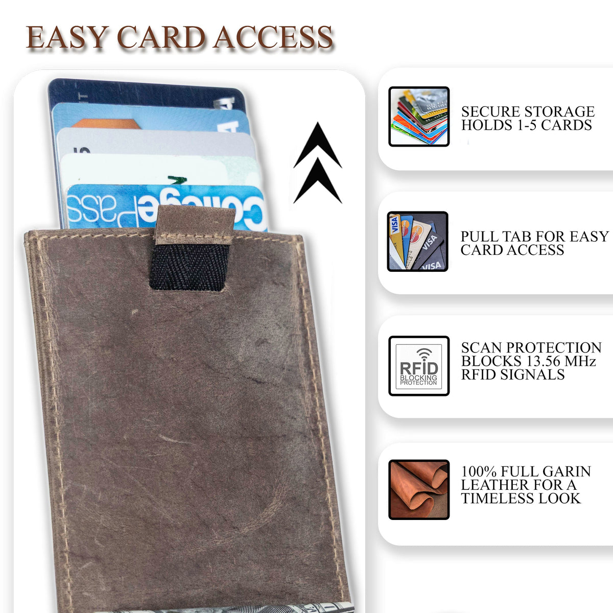 Leather Money Clip Bifold