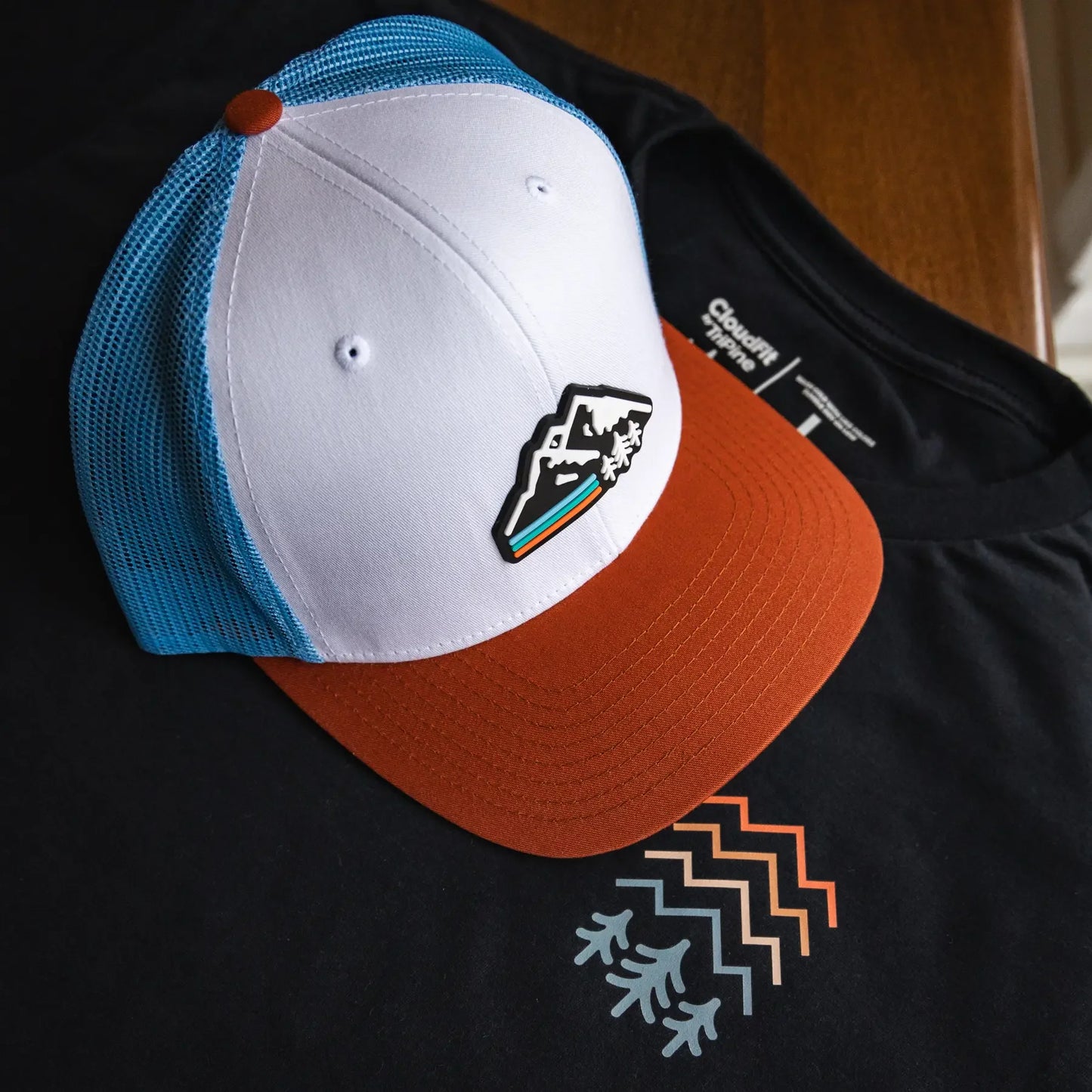 Retro Mountain Trucker Hat