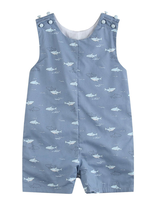 Shark Print Shortalls