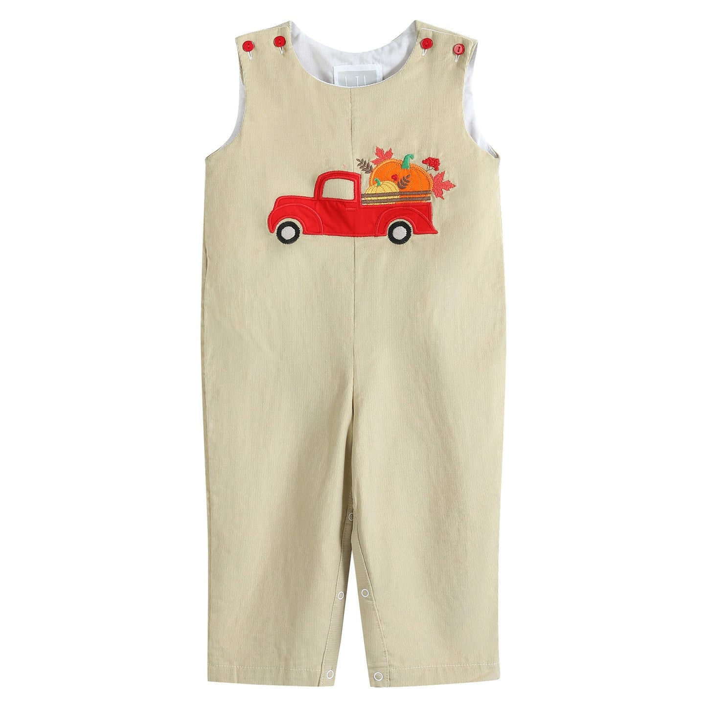 Tan Pumpkin Truck Overalls