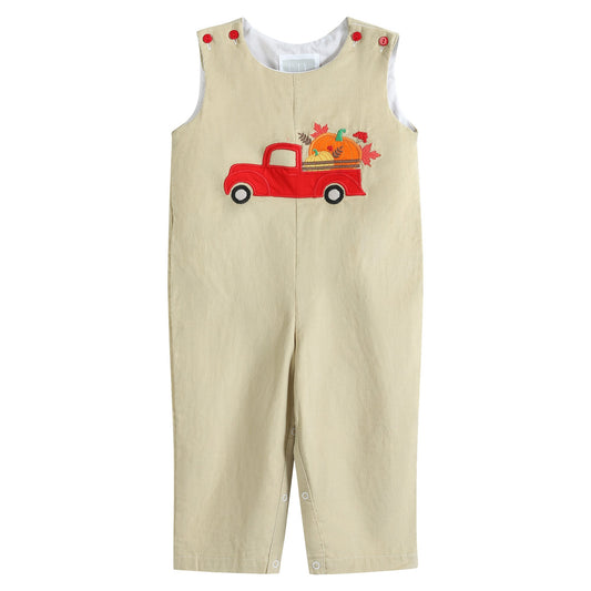 Tan Pumpkin Truck Overalls