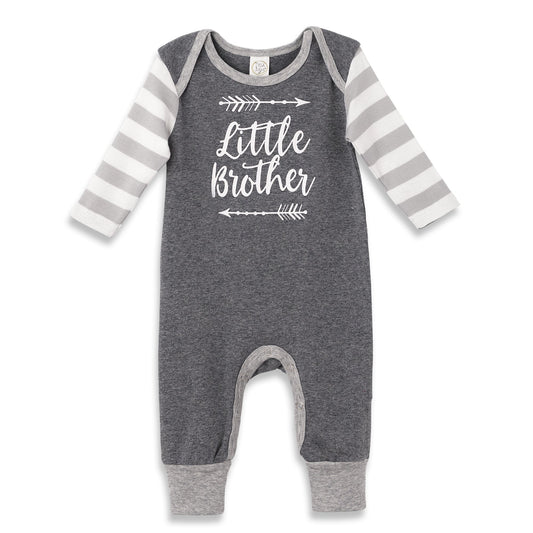 Little Brother Baby Cotton Romper - Gray