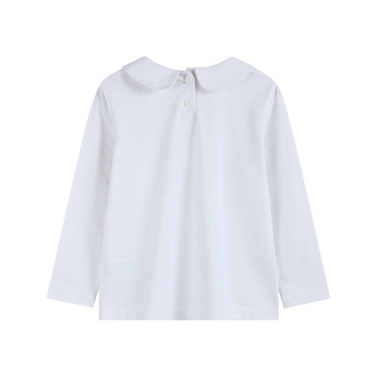 White Cotton Santa Collared Shirt