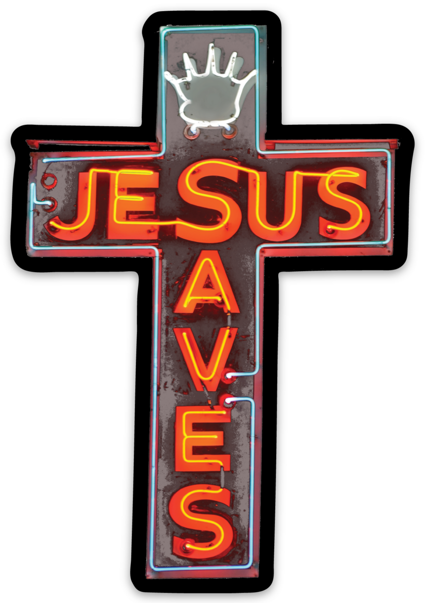 'Jesus Saves' Sticker