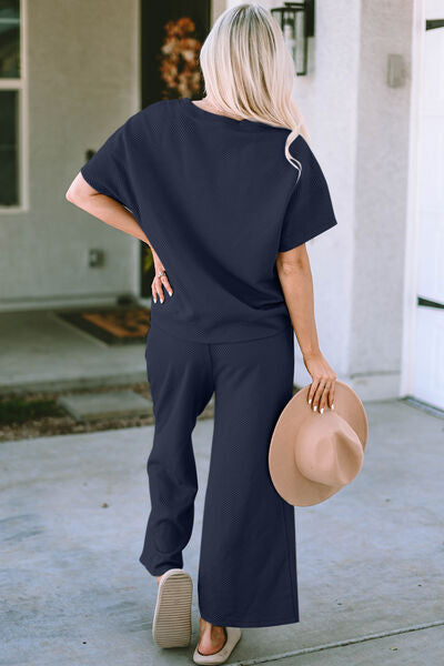 Cher Casual Top & Pant Full Size Set