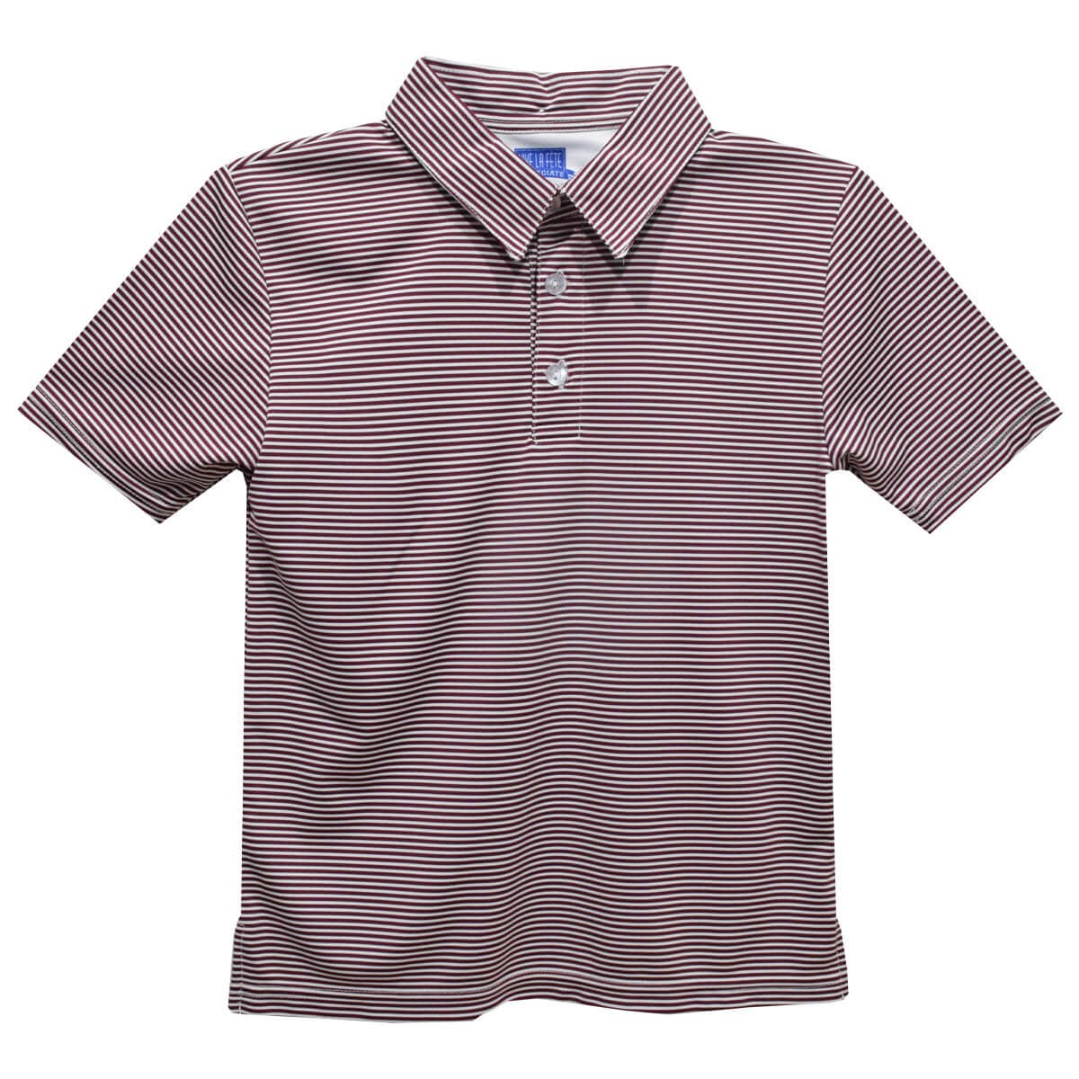 Maroon Stripe Boys Polo - Size 3 left!