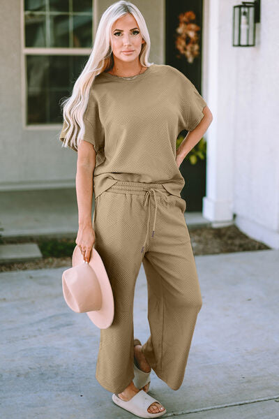 Cher Casual Top & Pant Full Size Set