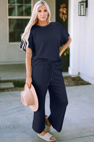 Cher Casual Top & Pant Full Size Set