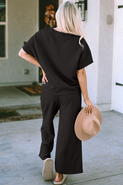 Cher Casual Top & Pant Full Size Set