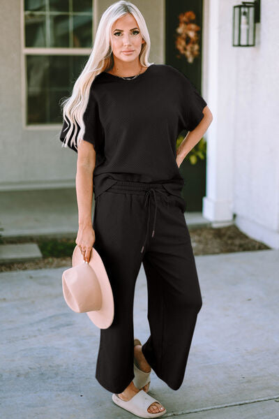 Cher Casual Top & Pant Full Size Set