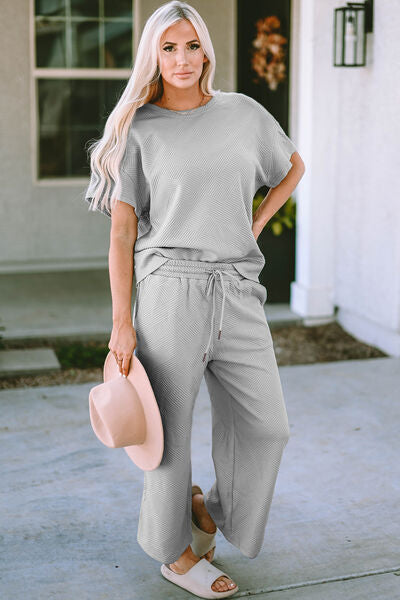 Cher Casual Top & Pant Full Size Set