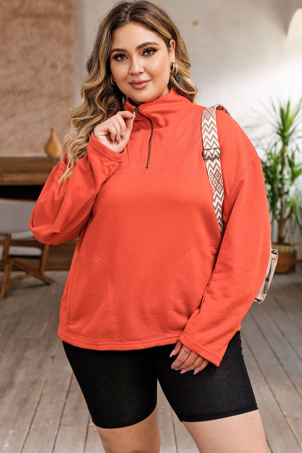 Toni Zip-Up Plus Size Sweatshirt
